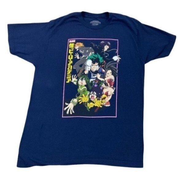 My Hero Academia Funimation Cotton Graphic Short Sleeve Tee Size L (42/44) Blue - Picture 4 of 6